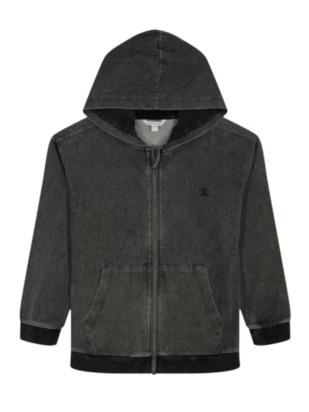 Calvin Klein Kid's denim zip hoodie